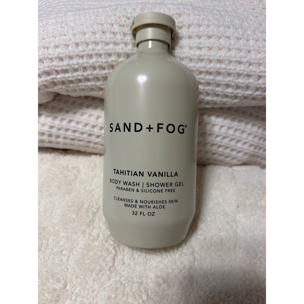 Sand + Fog Tahitian Vanilla Body Wash Shower Gel 32 fl oz Aloe Paraben Free